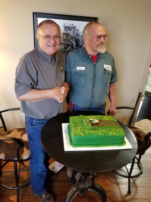Buck Colson Retirement Party. Getting a Big Thank You for his 21 Years of Service From Tuffy and Kyle! We will miss you Buck!